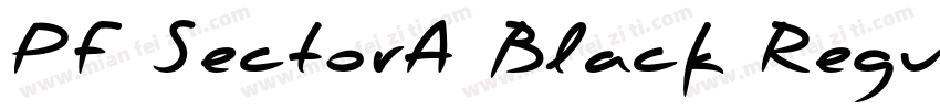 PF SectorA Black Regular字体转换